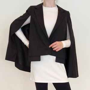 Yojiro Kake Pinstripe Cape